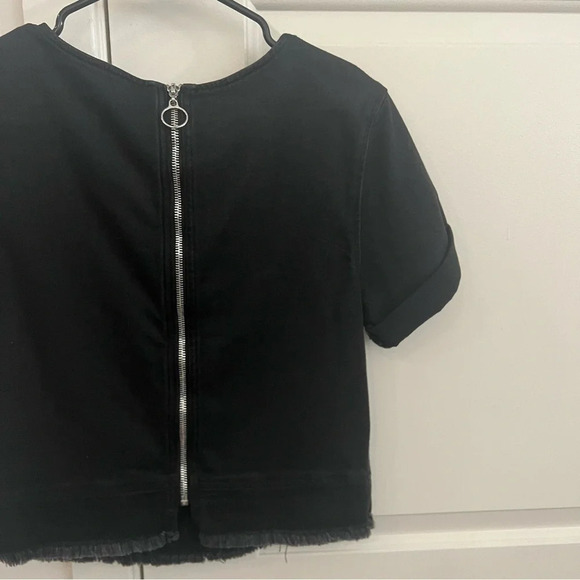 7 For All Mankind Gray Denim Top- Size XS; Never Worn - Picture 9 of 10